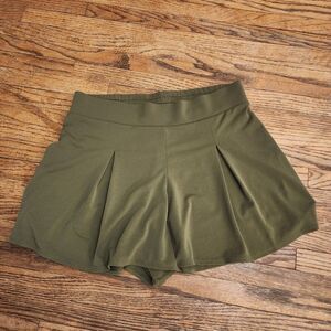 Express Womens Olive Green Pull On Paperbag Shorts Size XS